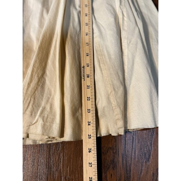 Banana Republic Womens Size M Beige Cotton Midi Skirt A-Line Pleated Boho Chic - Picture 5 of 7